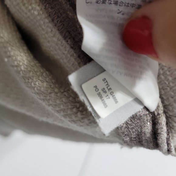 CrewCuts Sweater Girl 12 Grey Crew Neck 100 Cotton Sweatshirt High Low Split Hem - Picture 8 of 12